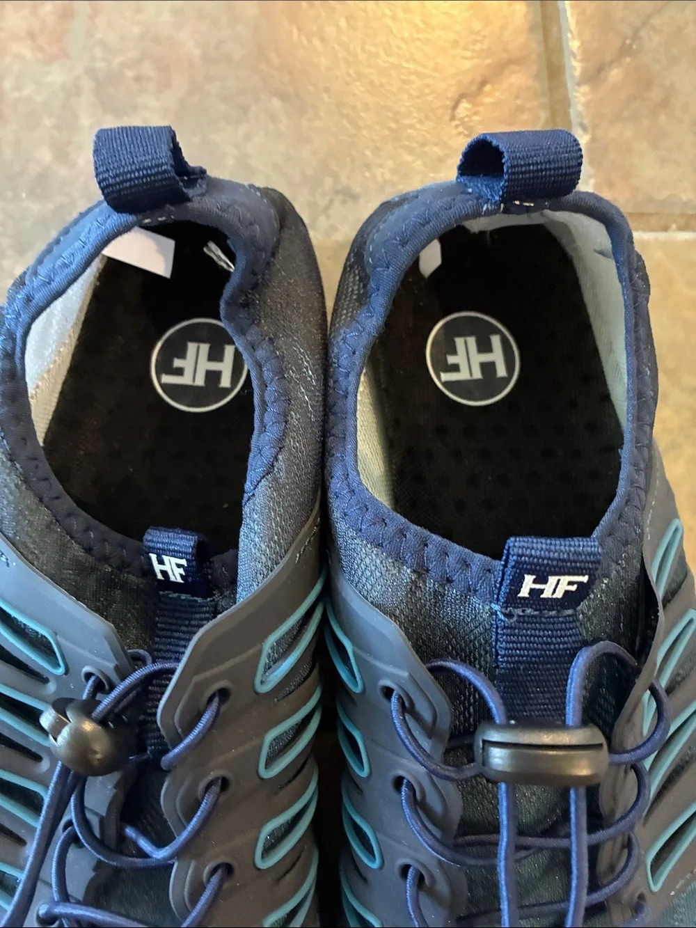 HF Men's Athletic Slip-On Toe Shoes in Navy